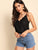 Button Detail Scallop Edge Cami Top