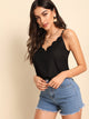 Button Detail Scallop Edge Cami Top