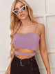 Solid Cut Out Crop Cami Top