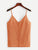 Solid Button Detail Chiffon Cami Top