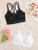 Floral Lace Caged Back Bra Set 2pack