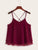 Lace Hem Criss Cross Back Strappy Top