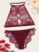 Floral Lace Cutout Lingerie Set