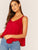 Strappy Detail High Low Flowy Top