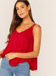 Strappy Detail High Low Flowy Top