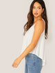 Strappy Detail High Low Flowy Top