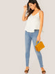 Strappy Detail High Low Flowy Top