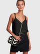 Solid Criss-cross Double Strappy Top