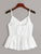 Eyelet Embroidery Ruffle Hem Cami Top