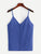 Solid Button Detail Chiffon Cami Top