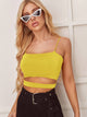 Solid Cut Out Crop Cami Top