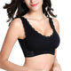 Front Cross Side Buckle Wireless Lace Bra