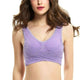 Front Cross Side Buckle Wireless Lace Bra