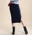 Chic Pencil Wool Rib Knit Long Skirt