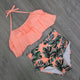 Bikini Set Double Ruffle Swimwear Bathing Suits