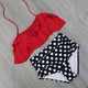 Bikini Set Double Ruffle Swimwear Bathing Suits