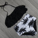 Bikini Set Double Ruffle Swimwear Bathing Suits