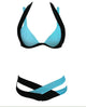 Mix Color Sexy Two Piece Adjust Bust Swimwear