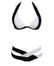 Mix Color Sexy Two Piece Adjust Bust Swimwear