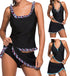 Sexy Women Tankini Two Piece Plus Size Vintage