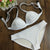 Cute Pink Neoprene Bikini Set Brand Swimsuit
