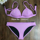 Cute Pink Neoprene Bikini Set Brand Swimsuit