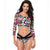 Long Sleeves Two Pieces Swimsuit Sexy Plus Size Swimwear