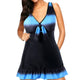 New Arrival  Women Plus Size Gradient Tankini Swimdress