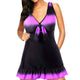 New Arrival  Women Plus Size Gradient Tankini Swimdress