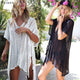 New Beach Cover Up Bikini Crochet Knitted Tassel Tie Beachwear