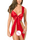 Sexy Bow Racy Underwear Spice Suit Temptation Underwear Red Sleepwear