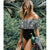 2018 New Sexy Off The Shoulder Solid Swimwear Women One Piece Swimsuit Female Bathing Suit Ruffle Monokini Swim Wear XL