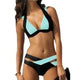 New Split Color Female Swimsuit Cross Sexy Bikini Ladies Swimwear