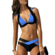 New Split Color Female Swimsuit Cross Sexy Bikini Ladies Swimwear