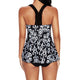 Women's Retro Print Plus Size Tankini Top Two Piece Swimsuit