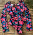 Print Floral One Piece Swimsuit Long Sleeve Swimwear