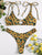 Sexy Swimwear Beach Suit Sunflower High Cut Bikini Set