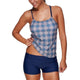 Top Swimwear Print Swimdress Two Pieces Swimsuit Large Size