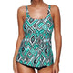 Top Swimwear Print Swimdress Two Pieces Swimsuit Large Size