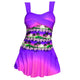Two-Piece Rainbow Lady Tankini Swimdress Plus Size
