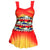 Two-Piece Rainbow Lady Tankini Swimdress Plus Size