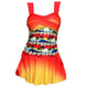 Two-Piece Rainbow Lady Tankini Swimdress Plus Size