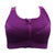 Sports Bra Padded Wirefree With Front Zipper Closure