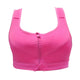 Sports Bra Padded Wirefree With Front Zipper Closure