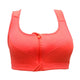 Sports Bra Padded Wirefree With Front Zipper Closure