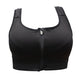 Sports Bra Padded Wirefree With Front Zipper Closure