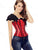 Buckle Up Sequined Corset - Red - S