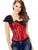 Buckle Up Sequined Corset - Red - S