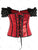 Buckle Up Sequined Corset - Red - S