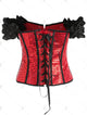 Buckle Up Sequined Corset - Red - S